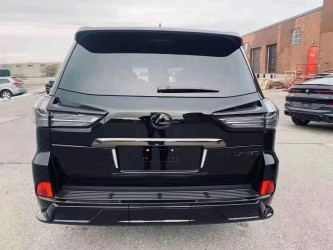 Обвіс спідниця заднього TRD бампера Lexus LX 570 2015-2021 колір чорний