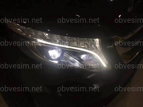 Full led фари стиль OEM Mercedes Benz W447 Vito / V-class / Metris (ліва+ права) комплектні з блоками