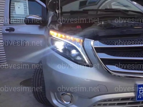 Full led фари стиль OEM Mercedes Benz W447 Vito / V-class / Metris (ліва+ права) комплектні з блоками
