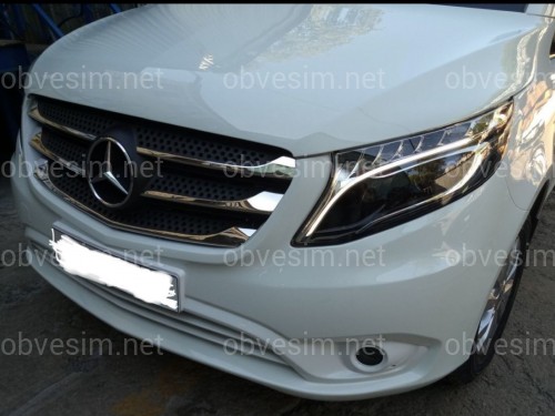 Full led фари стиль OEM Mercedes Benz W447 Vito / V-class / Metris (ліва+ права) комплектні з блоками
