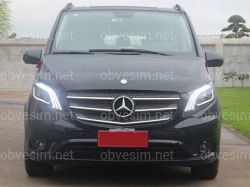 Full led фари стиль Maybach Mercedes Benz W447 Vito / V-class / Metris (ліва + права) комплектні з блоками