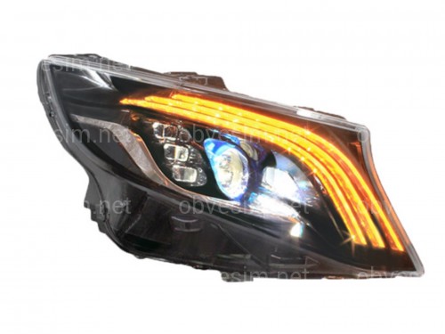 Full led фари стиль Maybach Mercedes Benz W447 Vito / V-class / Metris (ліва + права) комплектні з блоками