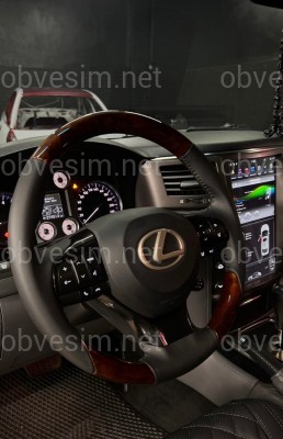 Кермо у зборі чорне з деревом Lexus LX 570 / GX 460