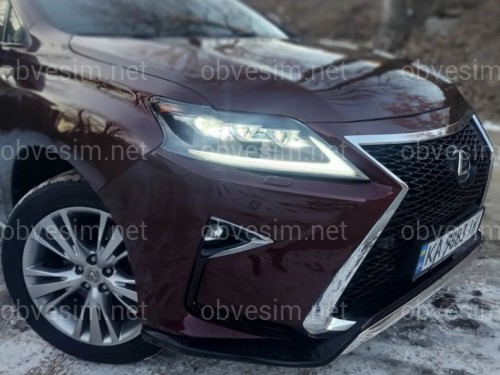 Фари Full LED 3 лінзи Lexus RX 350/450H 2012-2015 у стилі рестайлінг 2020