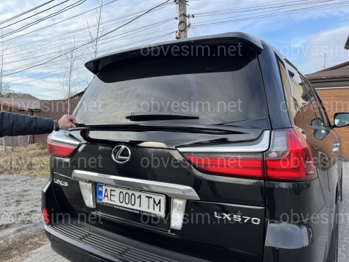 Спойлер WALD Lexus LX 450D / 570 2015-2022 ABS пластик, колір чорний