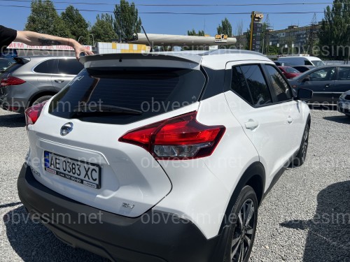 Спойлер козирок задніх дверей Nissan Kicks 2016-2022 ABS пластик під фарбування