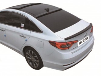 Козирьок на скло Hyundai Sonata LF 2015-2019 ABS пластик, колір чорний глянець