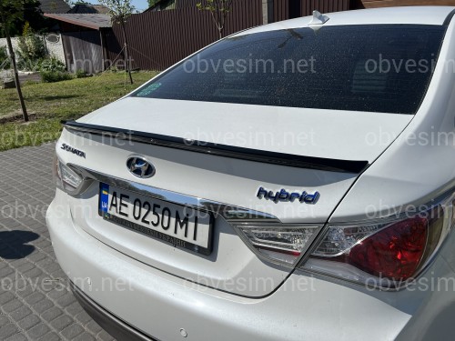 Спойлер лип Hyundai Sonata YF 2010-2015 ABS пластик, колір чорний глянець