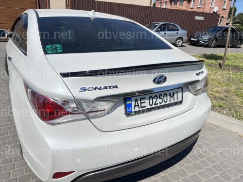 Спойлер лип Hyundai Sonata YF 2010-2015 ABS пластик, колір чорний глянець