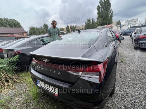 Спойлер лип Hyundai Elantra CN7 21+ ABS пластик під фарбування