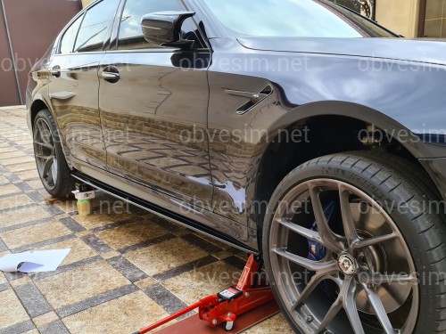 Леза під пороги M-Perfomance BMW 5 series G30 G31 2017- 2шт. чорний глянець
