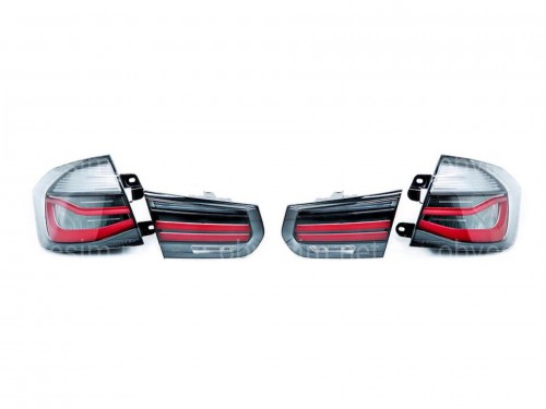 Задні LED ліхтарі BMW 3 series F30 2012-2018 димчасті, 4шт.
