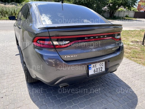 Спойлер лип SRT Dodge Dart 2012-2017 ABS пластик, колір чорний глянець