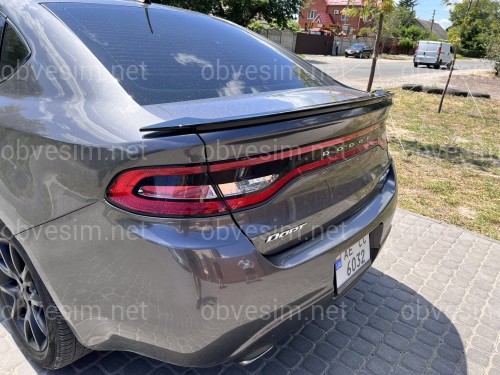 Спойлер лип SRT Dodge Dart 2012-2017 ABS пластик, колір чорний глянець