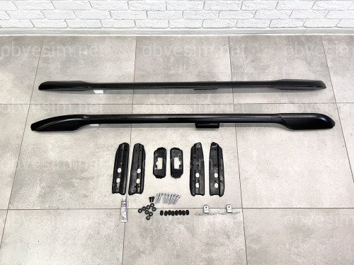 Рейлінги на дах Toyota Land Cruiser Prado 150 2009-2023 якість оригіналу (алюміній 2шт.) КОЛІР ЧОРНИЙ