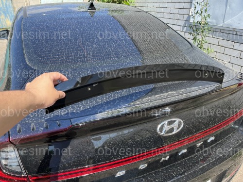 Спойлер лип Hyundai Sonata DN 2020- ABS пластик, колір чорний глянець