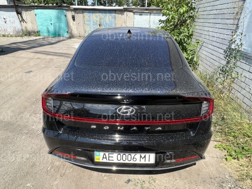 Спойлер лип Hyundai Sonata DN 2020- ABS пластик, колір чорний глянець