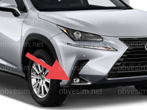 Накладка переднього бампера Lexus NX 2017-2022 ПРАВА СТОРОНА 5314178050