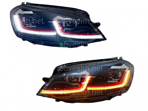 FULL LED фари Volkswagen Golf 7 2012-2016 у стилі GTI рестайлінг 7.5