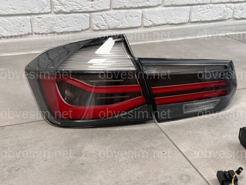 Задні LED ліхтарі BMW 3 series F30 2012-2018 димчасті, 4шт.
