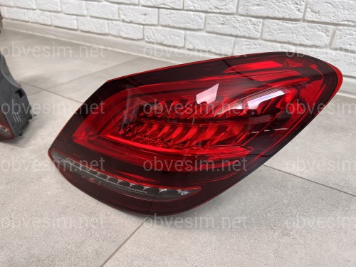 Задні LED ліхтарі рестайлінг 2019 для Mercedes-Benz C-class W205 2015-2021 2шт.