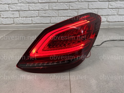 Задні LED ліхтарі рестайлінг 2019 для Mercedes-Benz C-class W205 2015-2021 2шт.