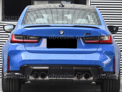 Спойлер лип багажника M3 стиль BMW 3 series G20 2018+ АBS пластик, колір чорний глянець
