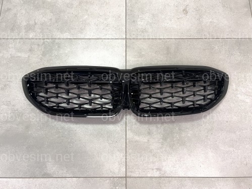 Решітка радіатора Diamond black BMW 3 Series G20 G21 2019-2022 чорний глянець