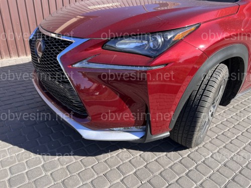 Бампер передній F-Sport Lexus NX 2014-2016 (бампер, спідниця, решітка, хром)