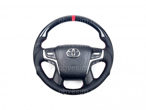 Кермо анатомічний у зборі чорний SPORT під карбон Toyota Land Cruiser 200 / Prado 150