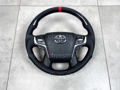 Кермо анатомічний у зборі чорний SPORT під карбон Toyota Land Cruiser 200 / Prado 150