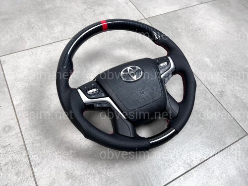 Кермо анатомічний у зборі чорний SPORT під карбон Toyota Land Cruiser 200 / Prado 150