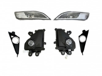 Led туманні фари + заглушки + покажчики повороту Lexus GX 460 2014-2021 (ліва+права)