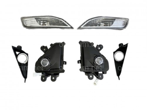 Led туманні фари + заглушки + покажчики повороту Lexus GX 460 2014-2021 (ліва+права)