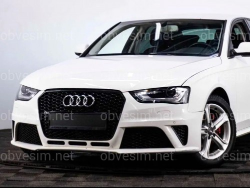 Бампер передній у зборі стиль RS4 для Audi A4 B8 2012-2015