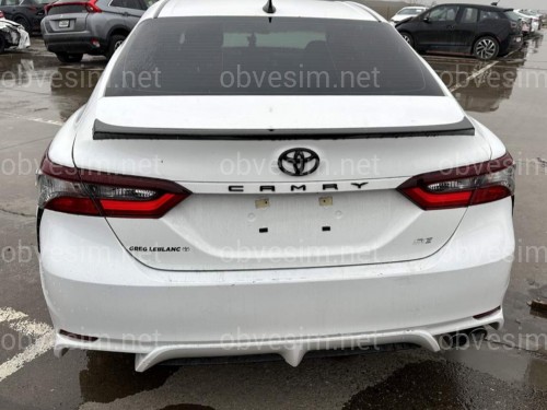 Спойлер лип багажника SE Toyota Camry 70 2018 - ABS пластик, колір чорний глянець