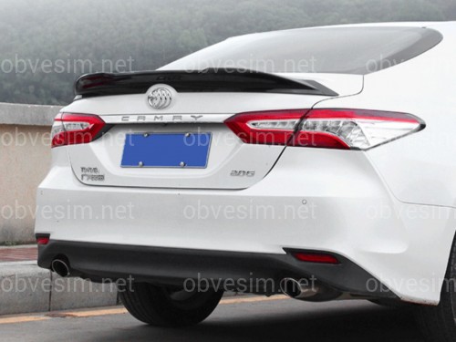 Спойлер лип багажника TRD Toyota Camry 70 2018 - ABS пластик, колір чорний глянець