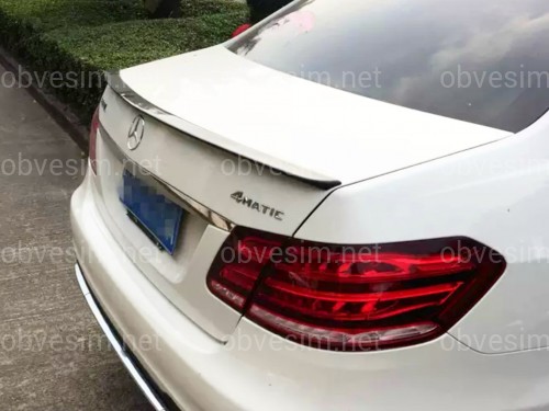 Спойлер лип на багажник Mercedes W212 2009-2016 ABS пластик колір чорний глянець