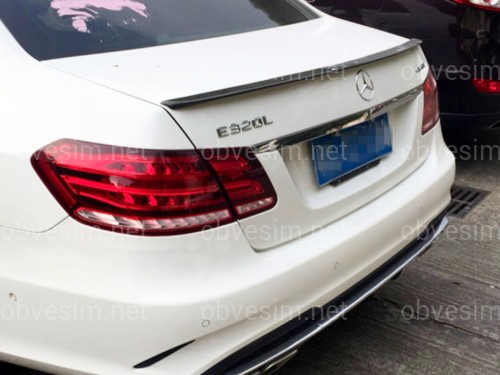 Спойлер лип на багажник Mercedes W212 2009-2016 ABS пластик колір чорний глянець