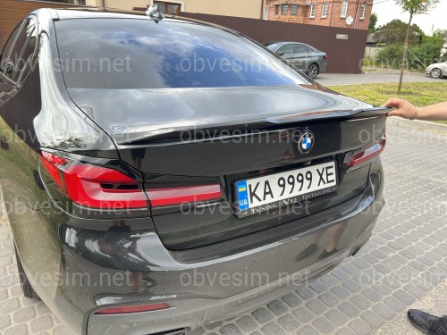 Спойлер ліп Competition Style BMW 5 series G30 2017- ABS пластик, чорний глянець