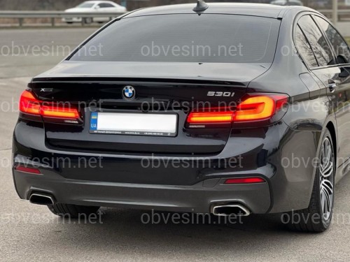 Дифузор накладка заднього бампера M-Performance BMW 5 series G30 2017- сірий глянцевий