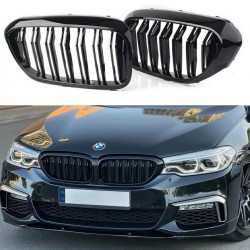 Решітка радіатора ніздрі стиль M5 BMW series G30 / G31 2017-2020 чорний глянець 2шт.