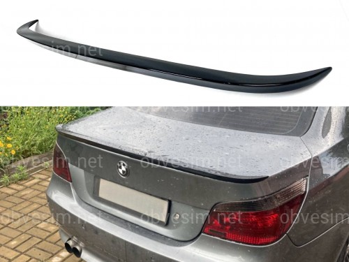 Спойлер лип багажника BMW series 5 E60 2004-2009 ABS пластик, колір чорний глянець