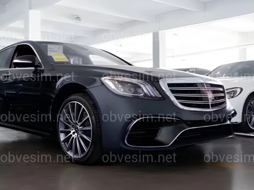 Обвіс AMG S63 (передній/задній бампер) Mercedes S Class W222 рестайлінг 2017-2020