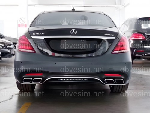 Обвіс AMG S63 (передній/задній бампер) Mercedes S Class W222 рестайлінг 2017-2020
