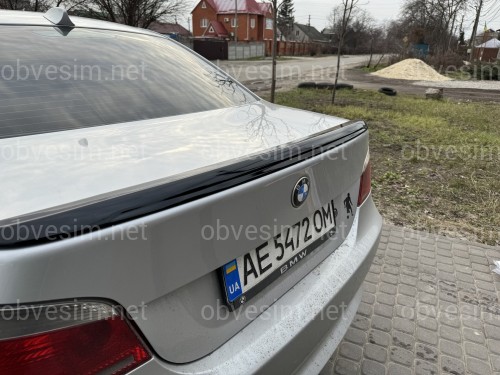 Спойлер ліп багажника BMW series 5 E60 M5 2004-2009 ABS пластик, черний глянець
