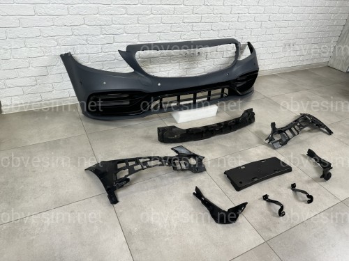 Бампер передній Mercedes C-class W205 у стилі C63 AMG рестайлінг 2019-2021