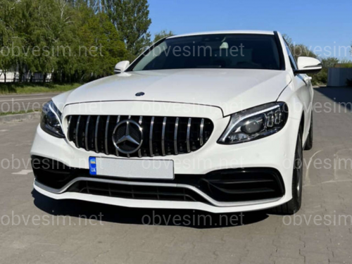 Бампер передній Mercedes C-class W205 у стилі C63 AMG рестайлінг 2019-2021