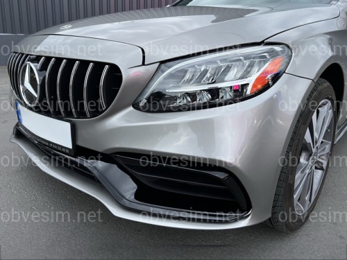 Комплект обвісу стиль AMG C63 рестайлінг 2019+ для Mercedes C Class W205 2014-2021