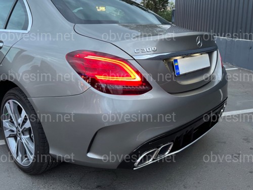 Комплект обвісу стиль AMG C63 рестайлінг 2019+ для Mercedes C Class W205 2014-2021